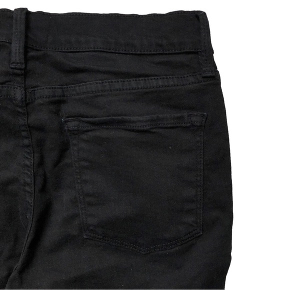 Frame Le Skinny de Jeanne Size 27 Distressed Black with Holes Film Noir - Picture 11 of 16